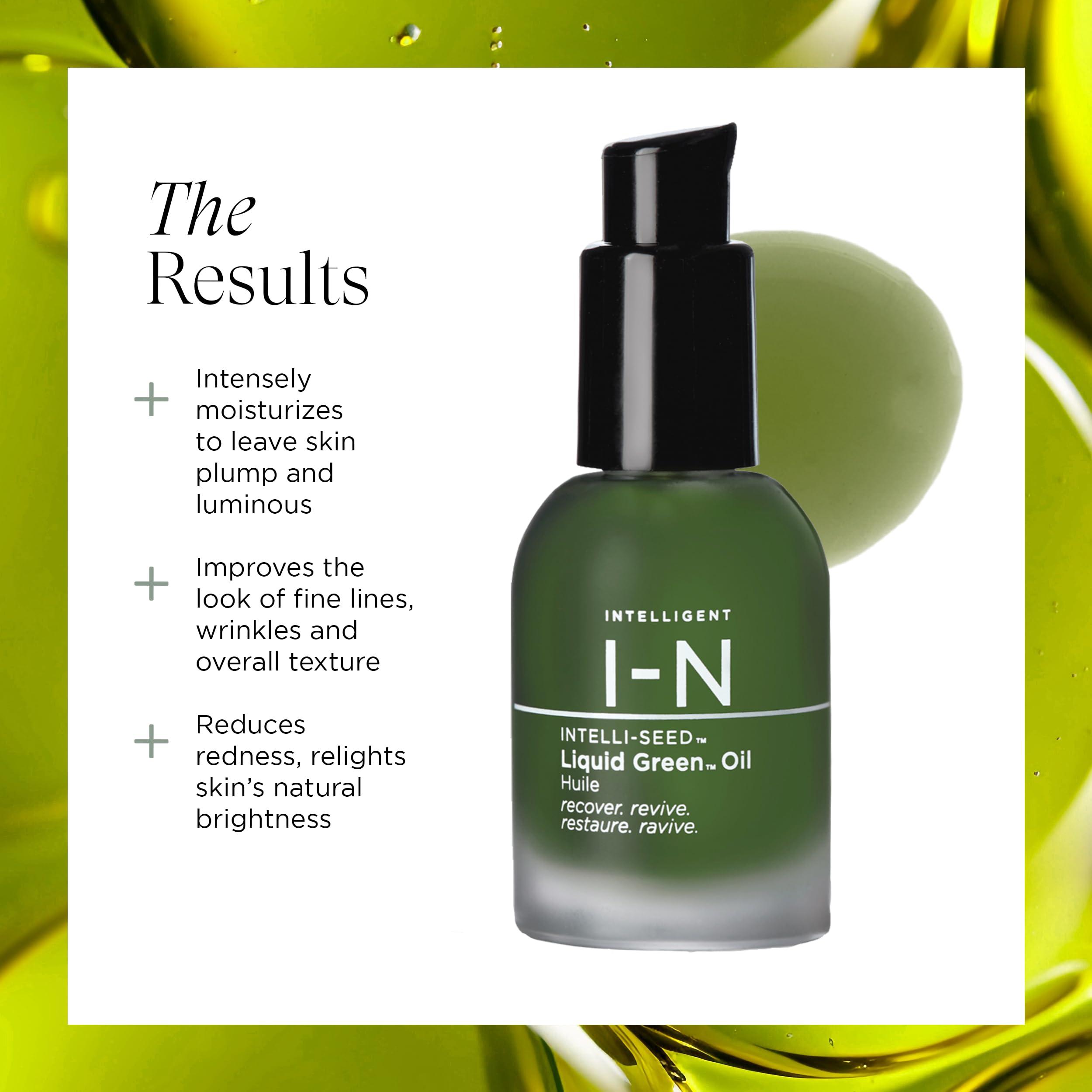 Intelligent Nutrients Intelligent Nutrients Liquid Green Oil, Facial Moisturizing Oil for Radiant Skin, Organic Lightweight Hydrating Treatment, Vegan, 1 Oz
