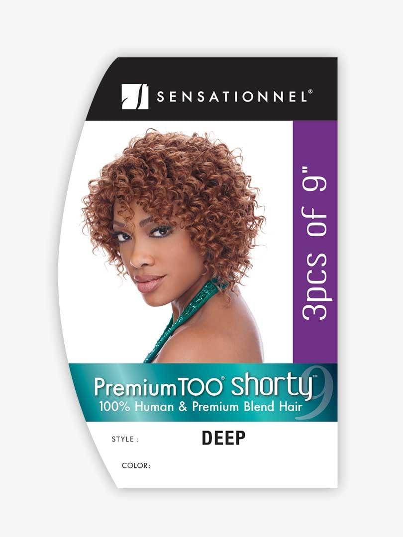Sensationnel Sensationnel Shorty Curl Syle 3pcs of 9\" Human & Synthetic Hair Blend Weaves - SHORTY DEEP WVG 9 Inch (1)