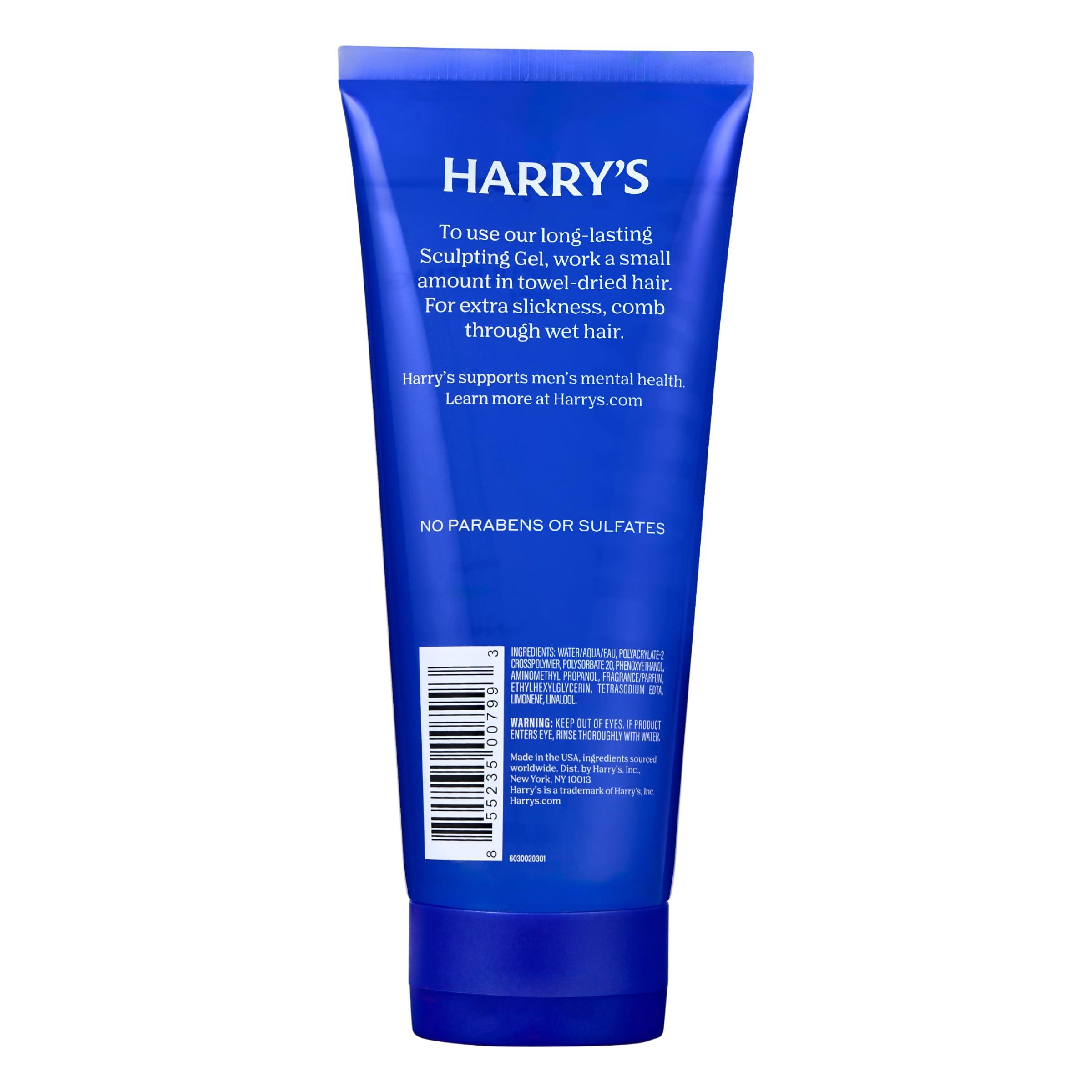 Harry's Harry\'s Hair Gel for Men, Hair Gel with Firm Hold & Polished Finish, 6.7 Fl Oz, 3 Pack