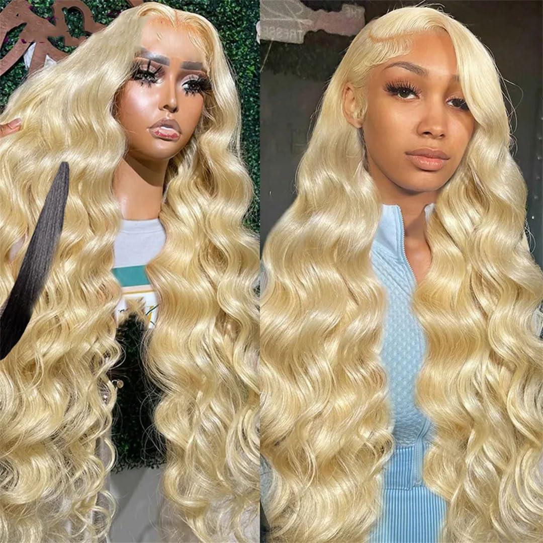 Generic 613 Blonde Lace Wigs Body Wave 13X4 Lace Front Human Hair Wigs For Black Women