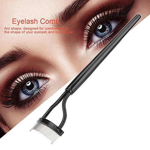 Boquite Valentine's Day Carnival Mini Eyelash Curler,Eyelash Curler Eyelash Comb Steel Needle Eyebrow Mascara Brush Makeup Cosmetic Beauty Tools