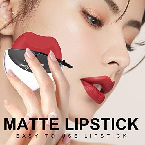 ULemeili ULemeili Lazy Lipstick Matte Velvet Mist Lipstick,1 Pcs Cute Lip Shape Moisturizing Lip Designed For Lazy People ,Waterproof Non-Stick Lip Gloss,Beauty Makeup for Women Girl (G, one size)