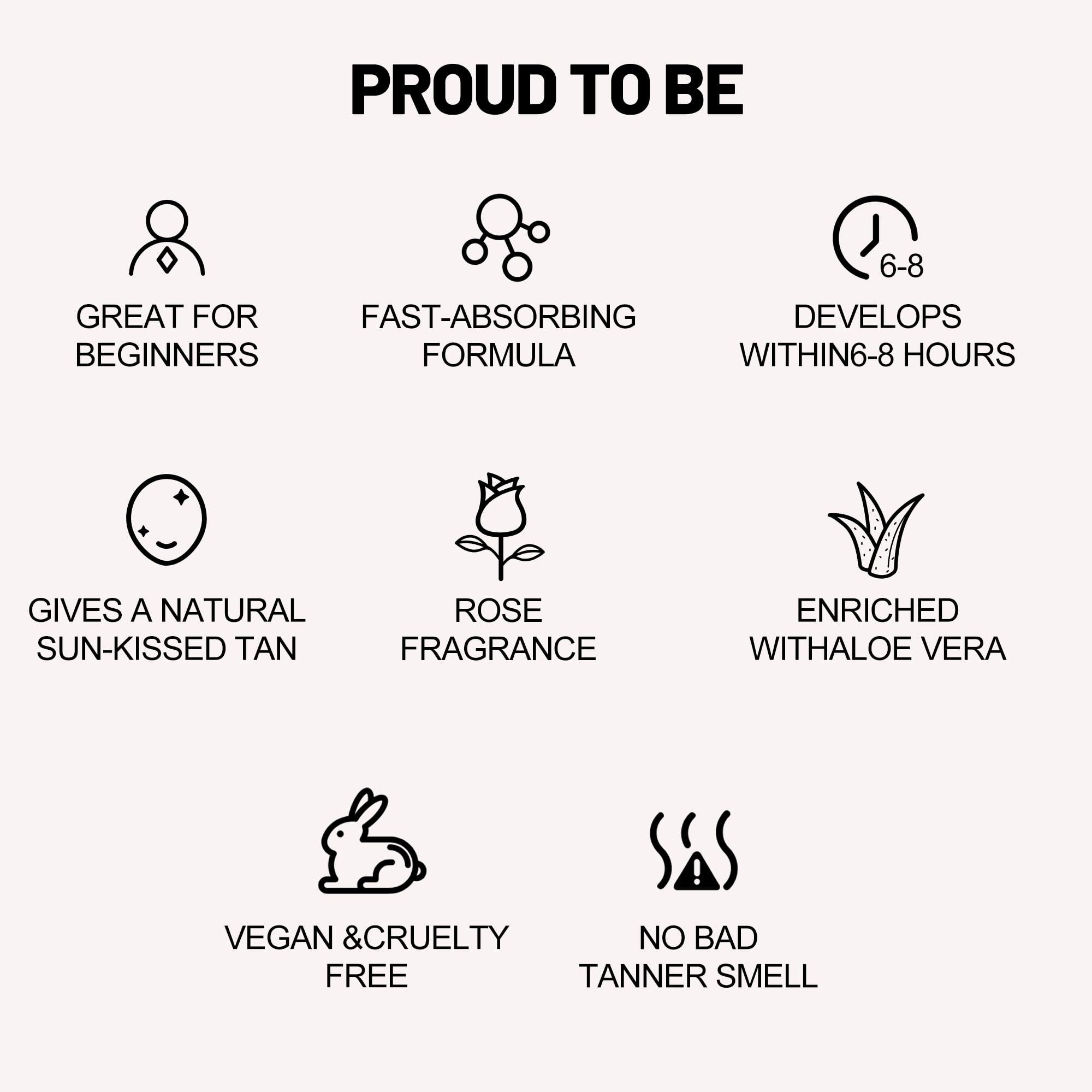 First Melody Self Tanner Mousse - Medium to Dark Gradual Self Tanner Foam, Sunless Tanner, Natural Self Tanner Mousse (Mousse-2)