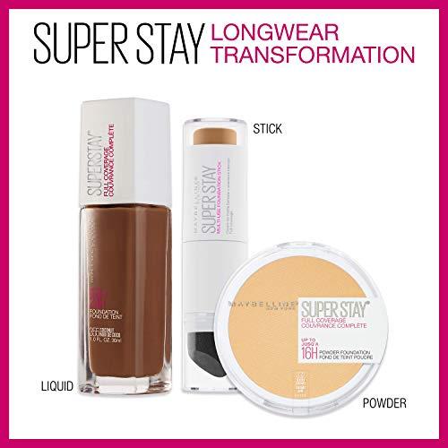 Maybelline New York Maybelline Super Stay Full Coverage Powder Foundation Makeup, Up to 16 Hour Wear, Soft, Creamy Matte Foundation, Buff Beige, 1 Count