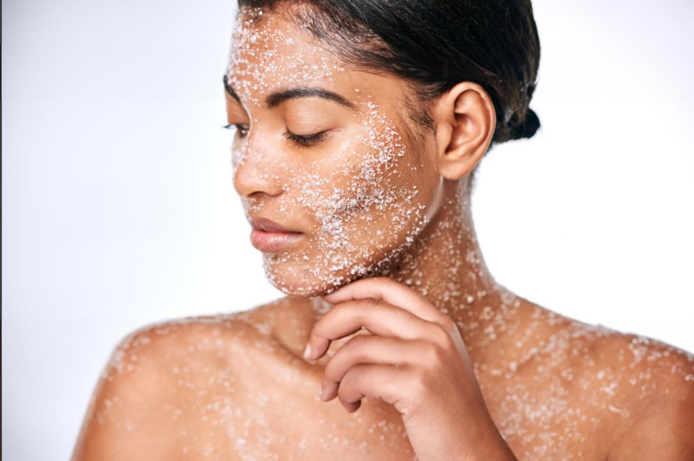 organic pure oil Pure and Natural Dead Sea Salt Scrub | Hydrating and Moisturizing | Gently Exfoliates Face Body Feet & Hands with Soothing Jojoba Oil and Vitamin E by Organic Pure Oil (Sandalwood, 4 oz)