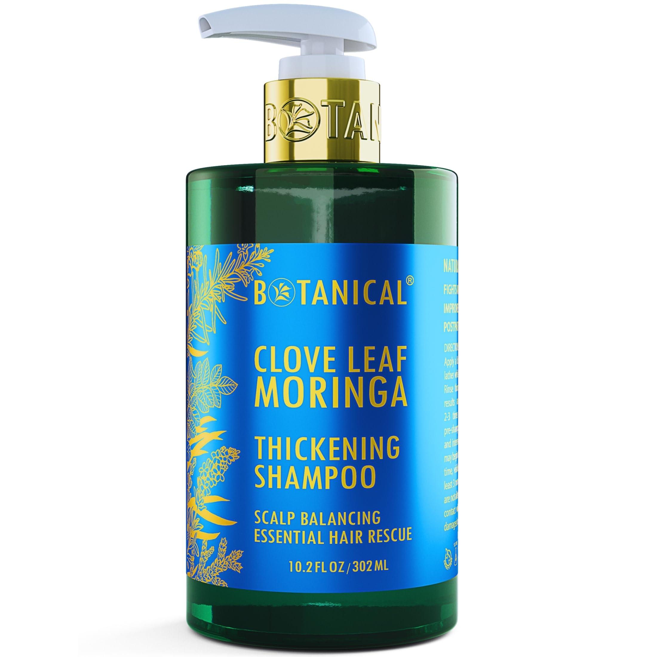 BOTANICAL HAIR GROWTH LAB Botanical Hair Growth Moringa Shampoo With Saw Palmetto For Hair Loss and Hair Thinning Prevention Scalp Balancing Natural Thickening Shampoo Regrowth Products For Women & Men 10.2 Fl Oz