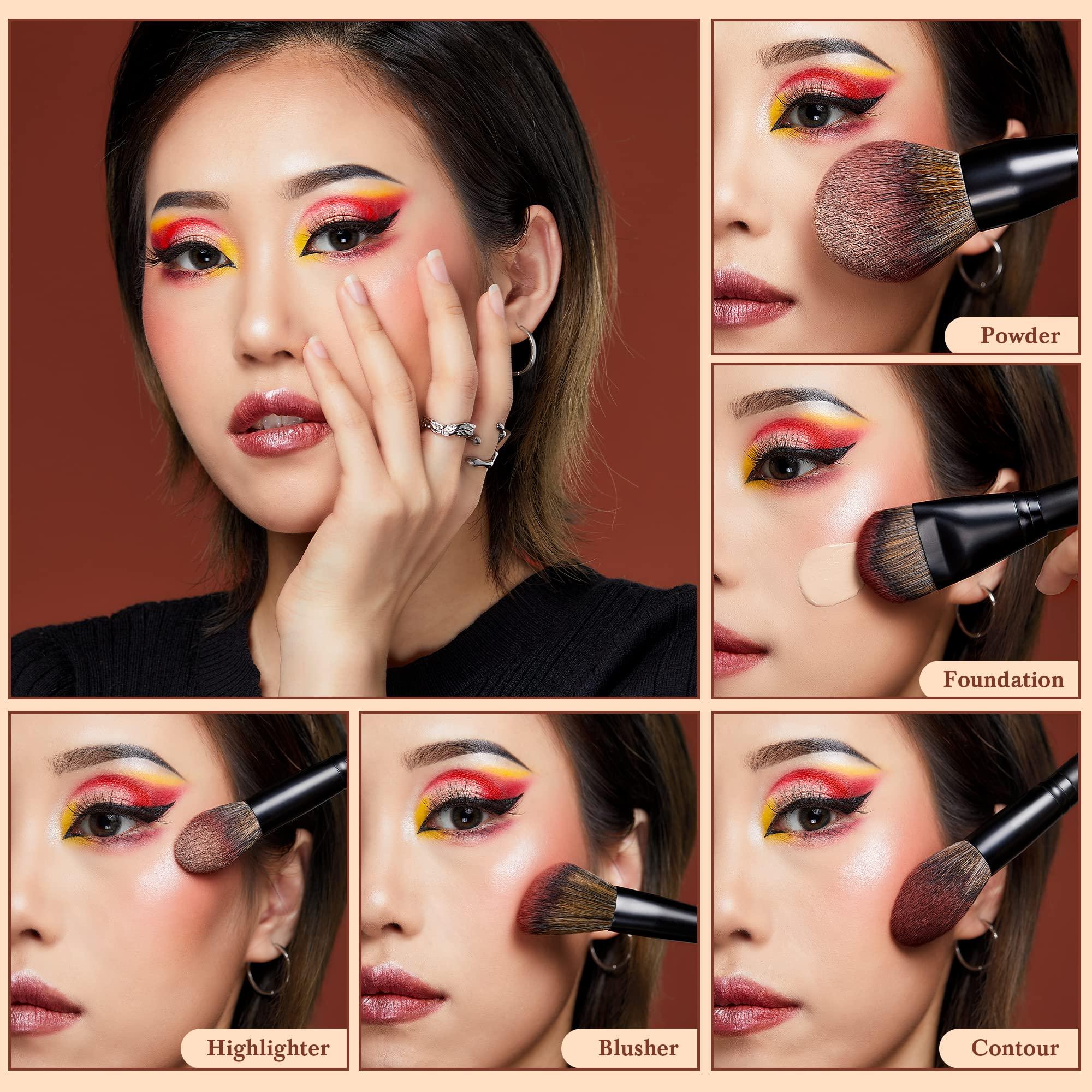 Jessup Jessup Eyeshadow Brush Set T496 Bundled with Face Makeup Brushes T273