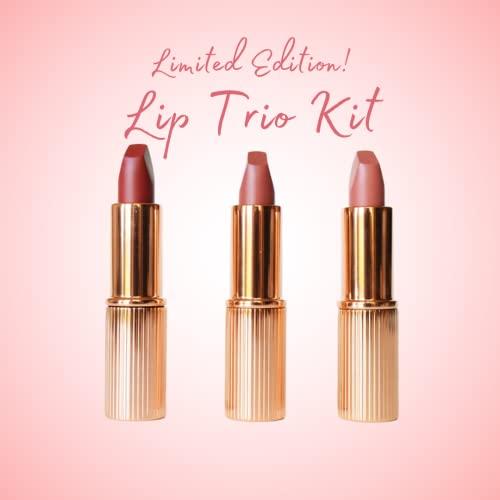 CHARLOTTE TILBURY CHARLOTTE TILBURY Iconic Mini Lip Trio Kit - Pillow Talk, Walk of No Shame, Supermodel 0.03 Ounce (Pack of 3)