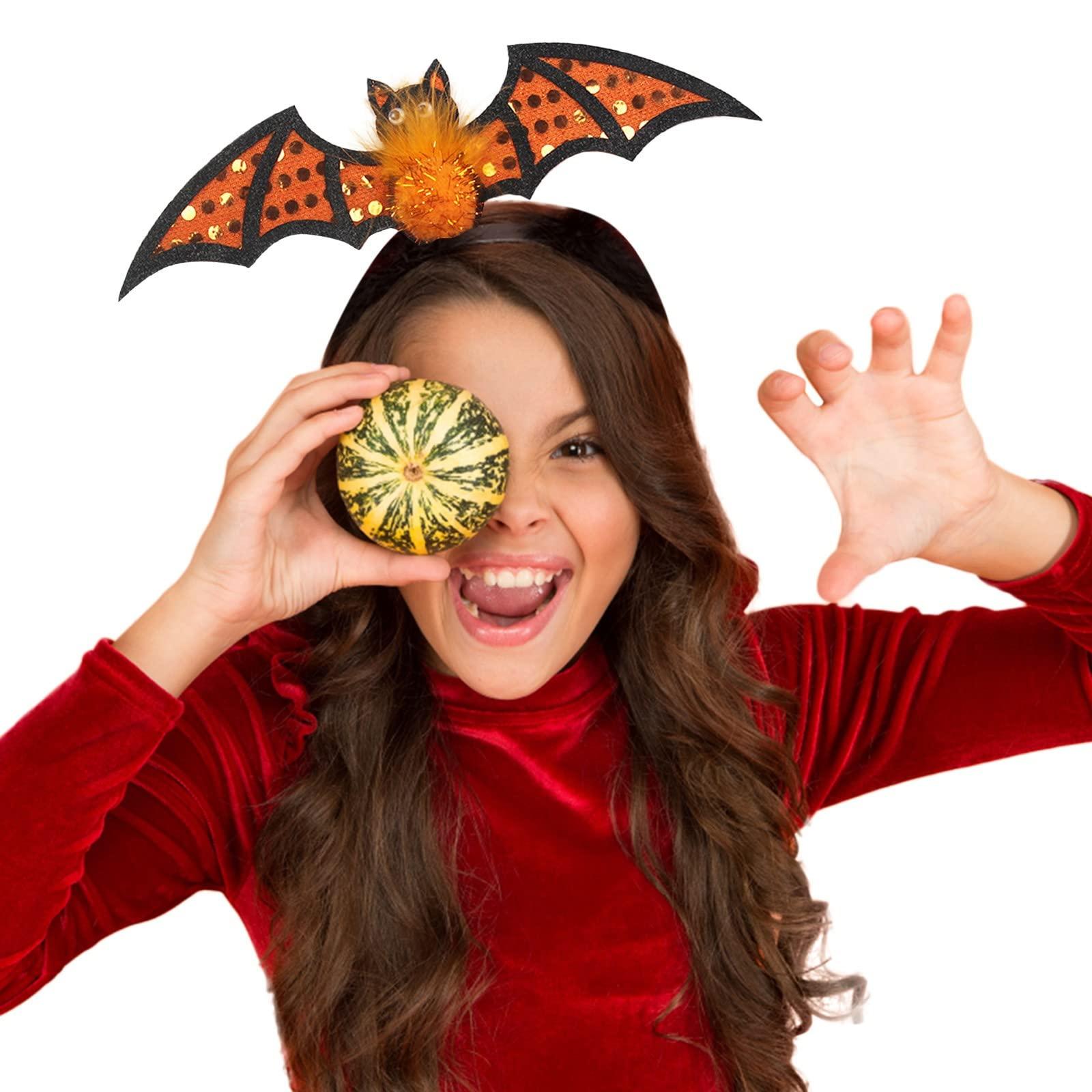 ROTORS ROTORS Halloween Headbands for Women, Eyeballs Witch Hat Spider Bat Ghost Hairbands for Halloween Cosplay Party Decorations