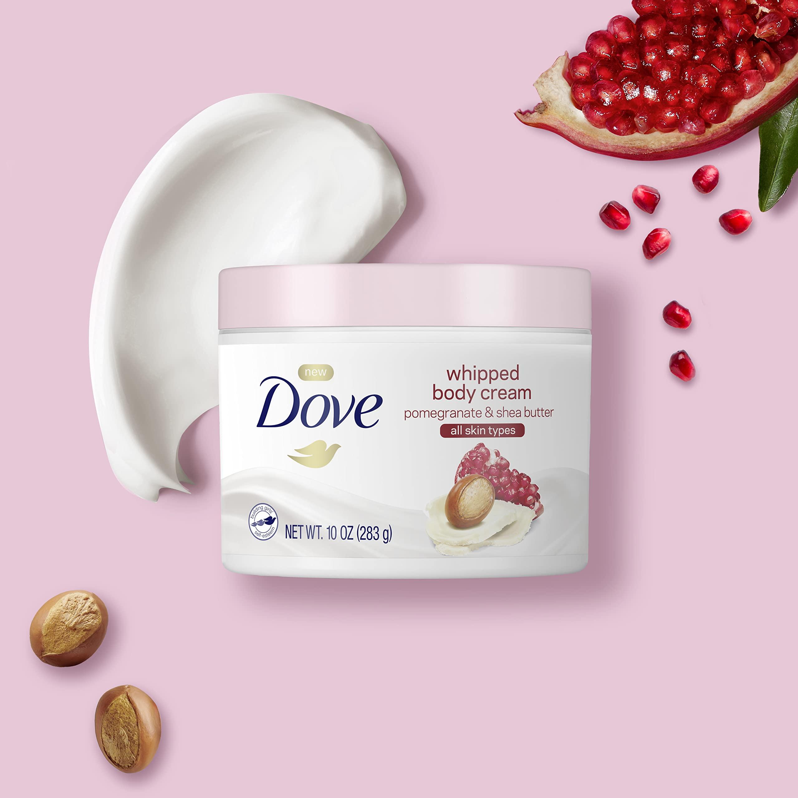 Dove Dove Whipped Body Cream Dry Skin Moisturizer Pomegranate and Shea Butter Nourishes Skin Deeply 10 oz 3 Count