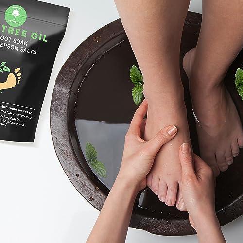 RIGHTMELL Natural Foot Soak Salt - Foot Treatment Soothes Athletes' Feet, Relieves Foot Odor and Ttchiness -9 Ounce