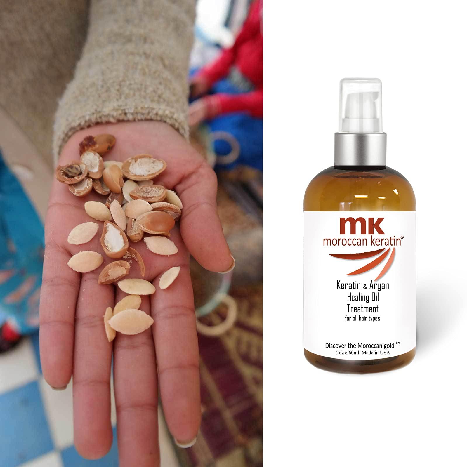 MOROCCAN KERATIN MOROCCAN KERATIN Argan Healing Oil Treatment Adds Shine & Conditions Hair Repairs Rejuvenates Nourishes