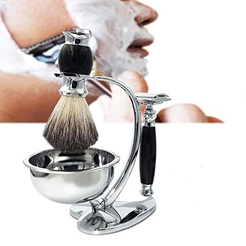 Magyfosia Magyfosia Classic Men's Double Edge Safety Razor Kit includes Pure Badger Hair Shaving Brush,Heart Shape Razor & Brush Stand Holder and Shaving Bowl Christmas Original Gift Set