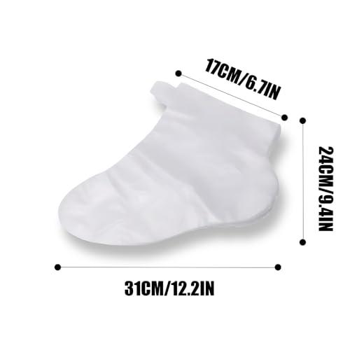 Rukinovi Rukinovi 100pcs Paraffin Bath Liners - Disposable Plastic Foot Covers for Moisturizing Foot Spa, Women's Feet Care Socks (Transparent)