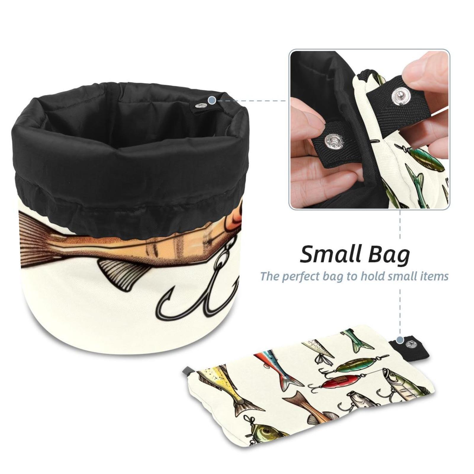 EVANLinsim EVANLinsim Drawstring Makeup Bag Large Cosmetic Bag Travel Toiletry Bag Waterproof Make Up Organizer for Women Girls, Fishing Lures