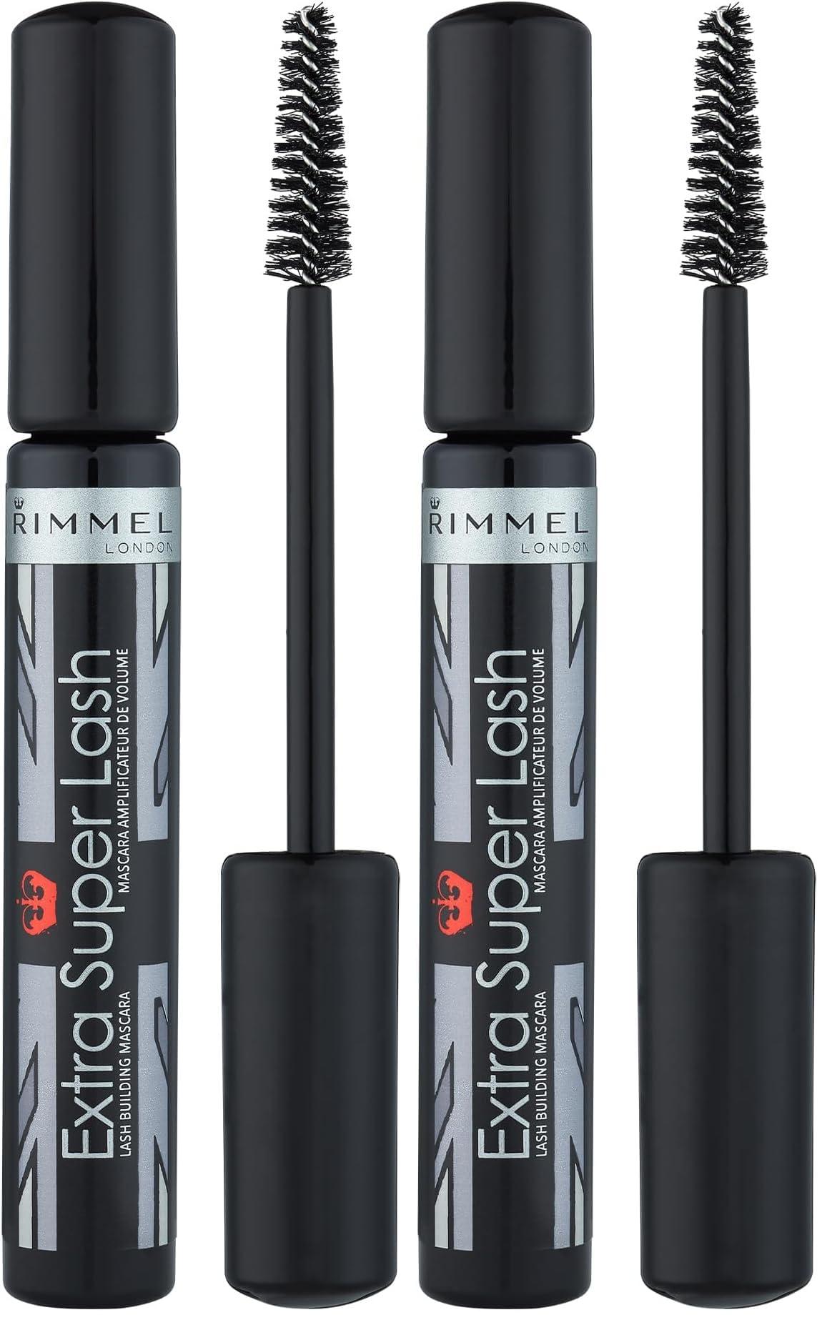 Rimmel Rimmel Extra Super Lash Mascara, Black, 0.27 Fluid Ounce (Pack of 2)