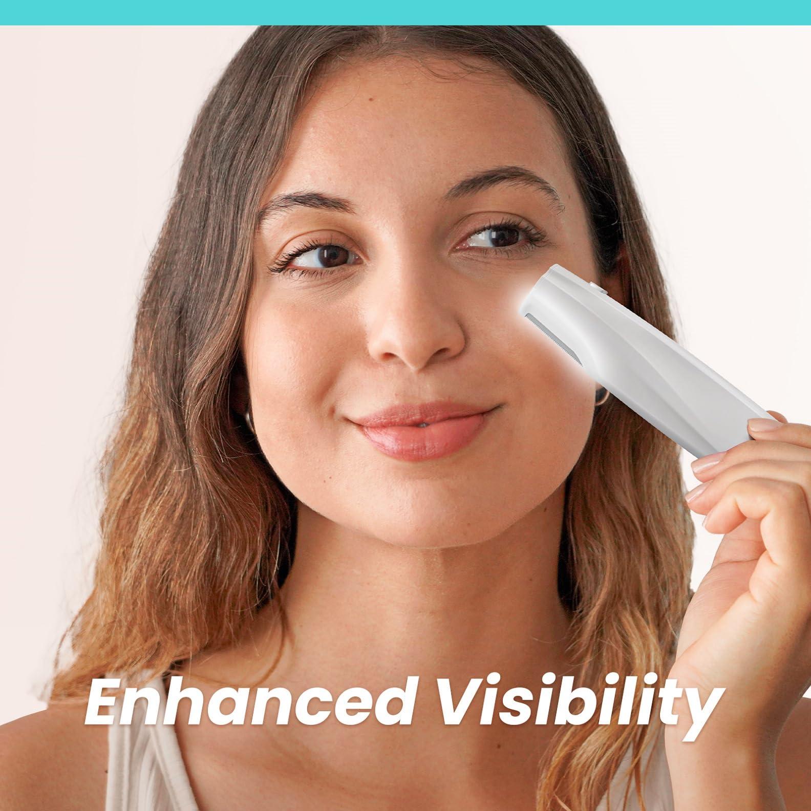 Liberex Cleansing Your Days Sonic Dermaplaning Tool for Face - Rechargeable Dermaplane Razor with 6 Refill Dermablades, Facial Hair & Peach Fuzz Remover for Women