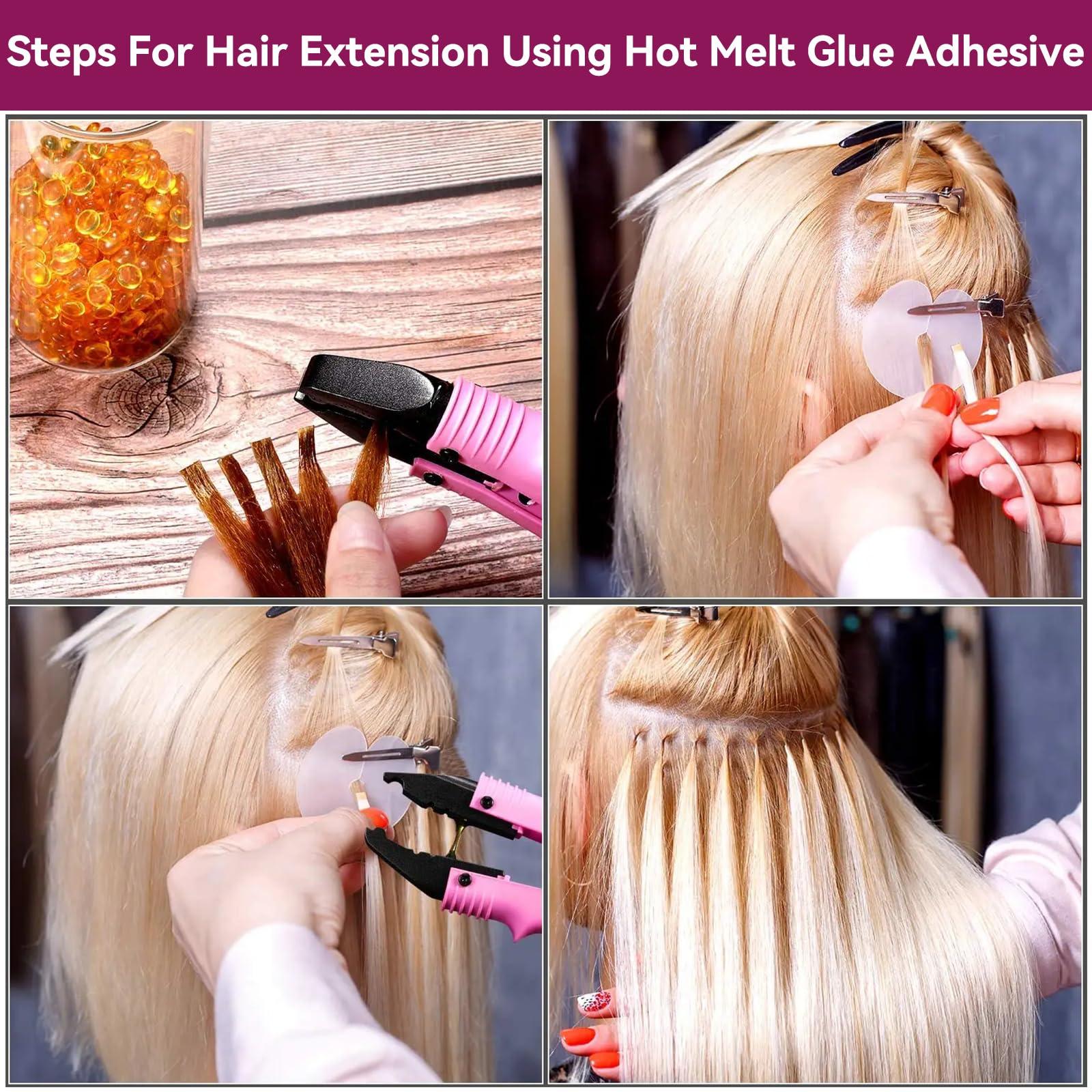 PAWACA PAWACA Hair Extensions ToolsProfessional k Tips Real Human Hair Fusion Hair Extensions MachineFast Heat-up Connector Wand Bonding Melting Tool Heat Iron for Salon Fashion Women