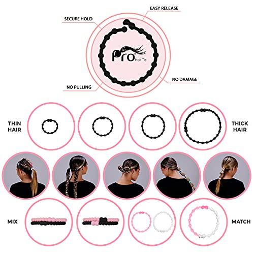 PRO PRO Hair Tie - Easy-Release Clasp - Secure Hold - No Damage - Great for ANY Active Lifestyle (Sunshine Pack of 8)