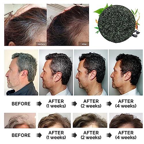 Spacebuyer Gray Hair Reverse Bar, Grey Hair Reverse Bar, Mane Gray Reverse Shampoo Bar Reverse Grey Hair Bar Shampoo - Gray White Hair Repair Natural Hair Darkening Shampoo Bar (1PCS)
