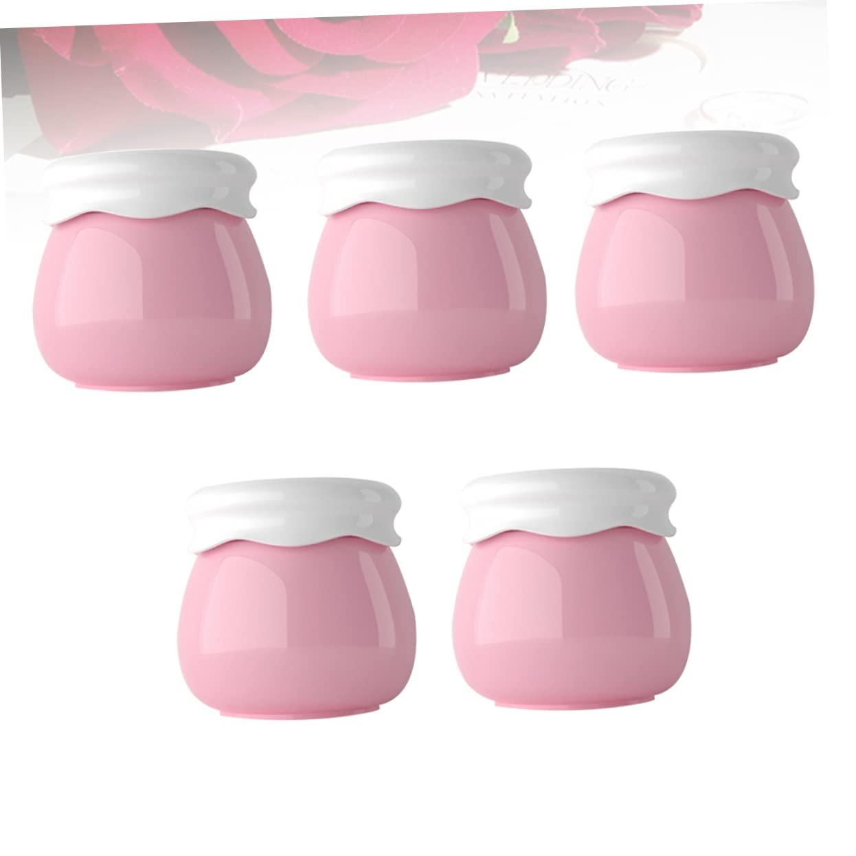 Angoily Angoily 10 Pcs Cream Cosmetic Jars Makeup Travel Containers Travel Toiletries Containers Rhinestone Storage Case Cream Makeup Lotion Bottles Cosmetic Bottles Pink Bottled Make up
