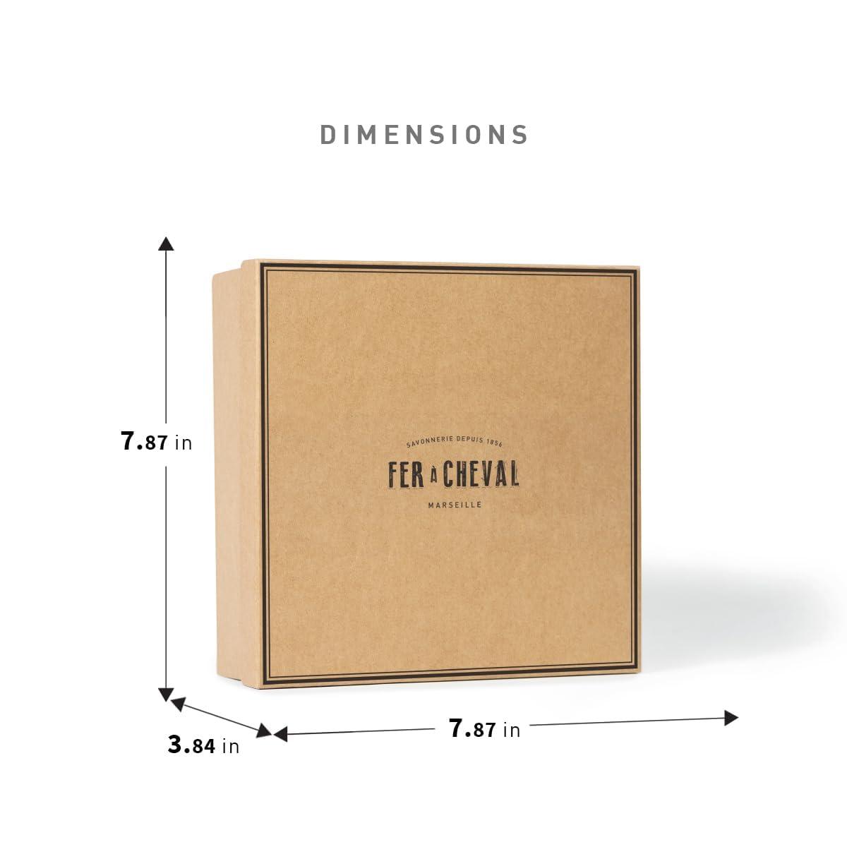 Fer a Cheval Fer Cheval Luxurious Tender Rose Gift Set | Pure Olive Oil Soap 100g/3.53oz, French Hand Cream 30ml/1.01Fl Oz, Moisturizing Bar Soap 125g/4.41oz, Liquid Marseille Soap 500ml/16.9 Fl Oz