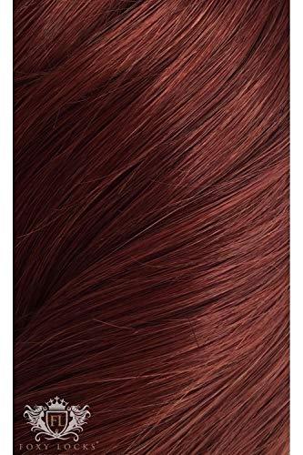 Foxy Locks Mahogany - Volumizer 16" Seamless Clip In Human Hair Extensions 50g