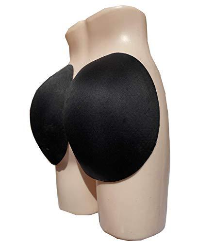 BIMEI New 2PS Sponge Padded Women Butt Hip Up Padded Enhancer (L, Sexy self-Adhesive Black)