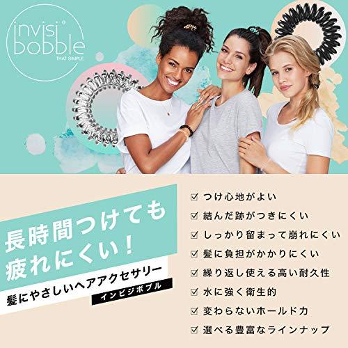 invisibobble Invisibobble Pink and silver satin hair scrunchies x2 Sprunchie Slim - Scrunchie hair elastic with a spiral elastic inside satin,IB-SPSL-HP10002