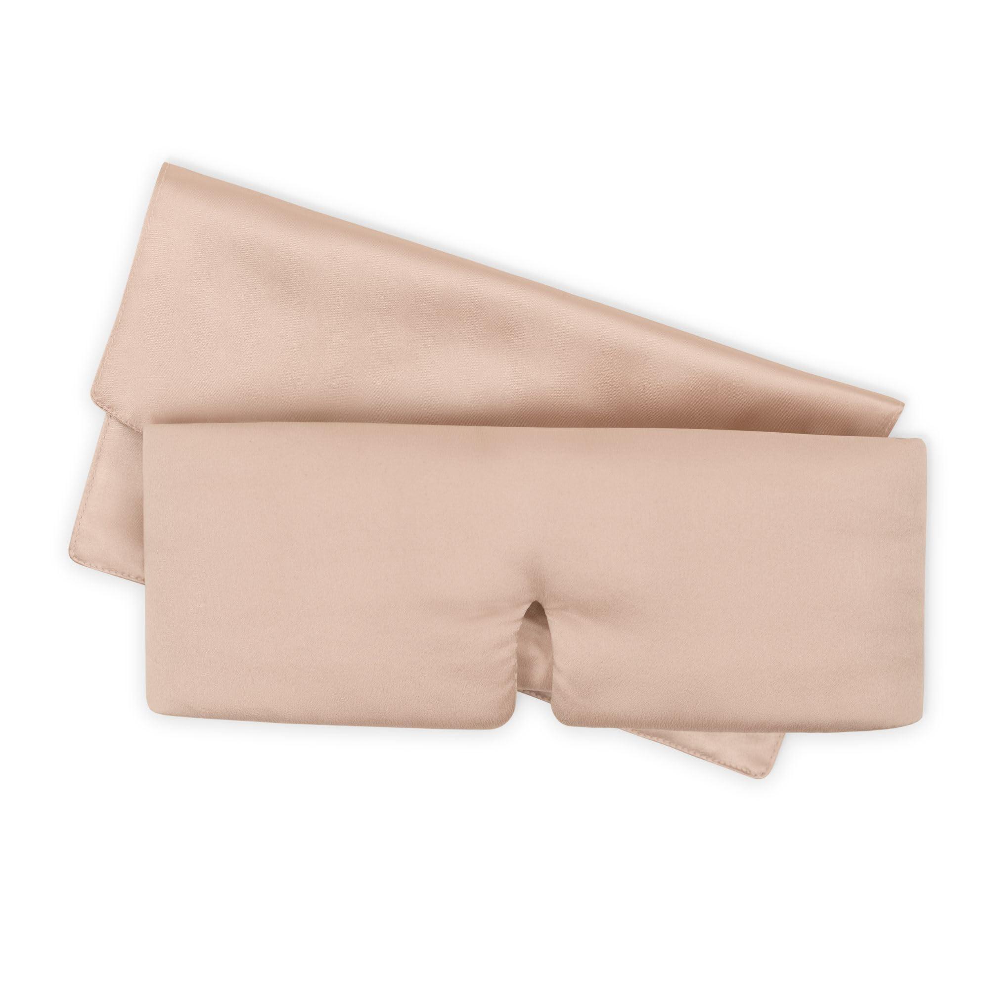 Baloo Baloo Silk Weighted Sleep Mask | Sound-Muffling Blindfold for Deep Sleep | Mulberry Silk Eye Mask with Rose Quartz Crystal | Relaxation & Tranquillity Mask