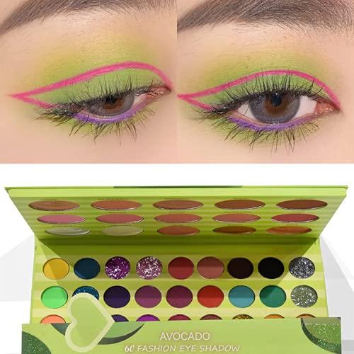 BAOZ Eyeshadow Palette, 60 colors Fruit Pie Filling Eye Shadow Palette, Matte Glitter Fruit Eyeshadow Palette,Highly Pigmented Makeup Palette (60 colors-pink)