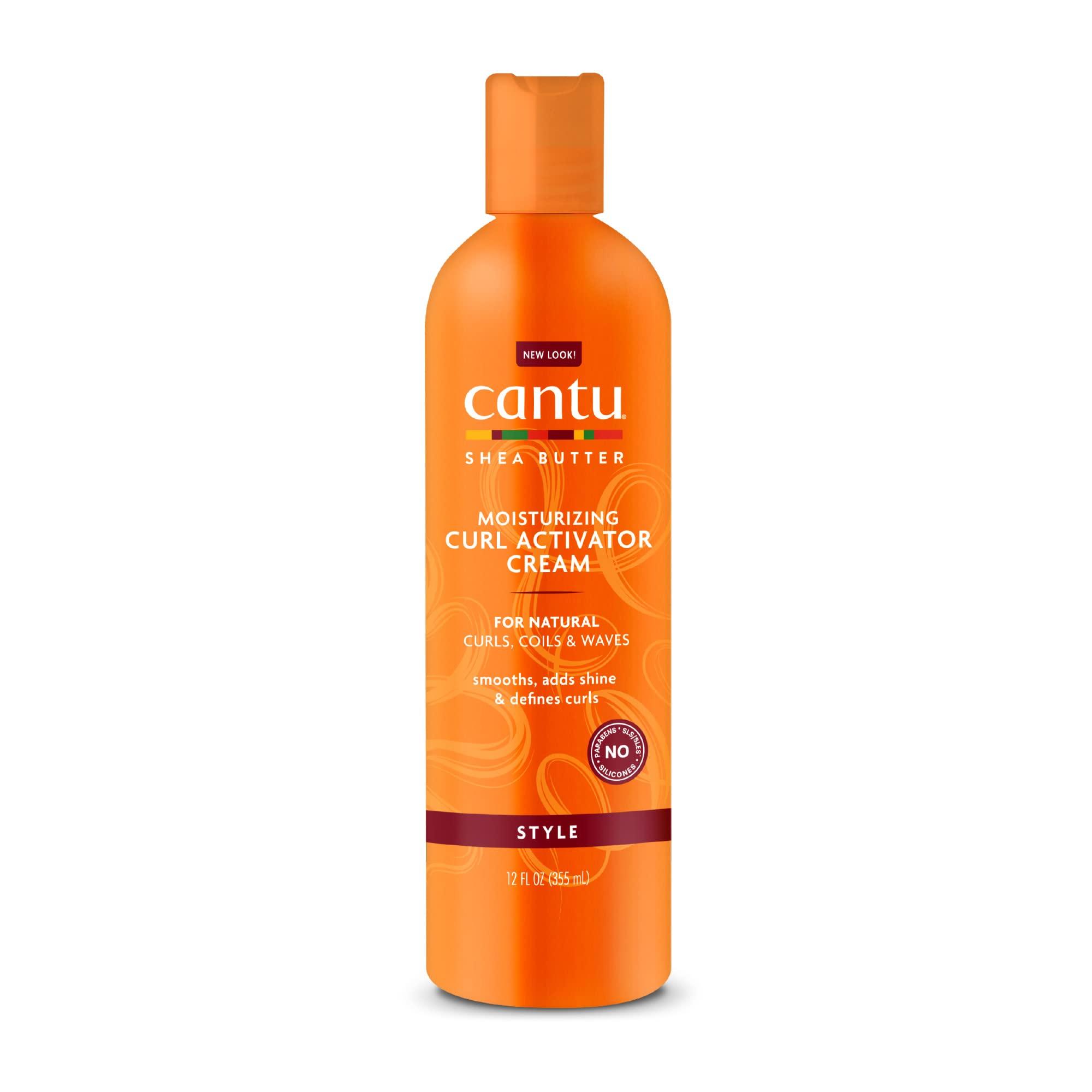Cantu Cantu Moisturizing Curl Activator, 12 fl oz & Coconut Curling Cream with Shea Butter for Natural Hair, 12 oz (Packaging May Vary)