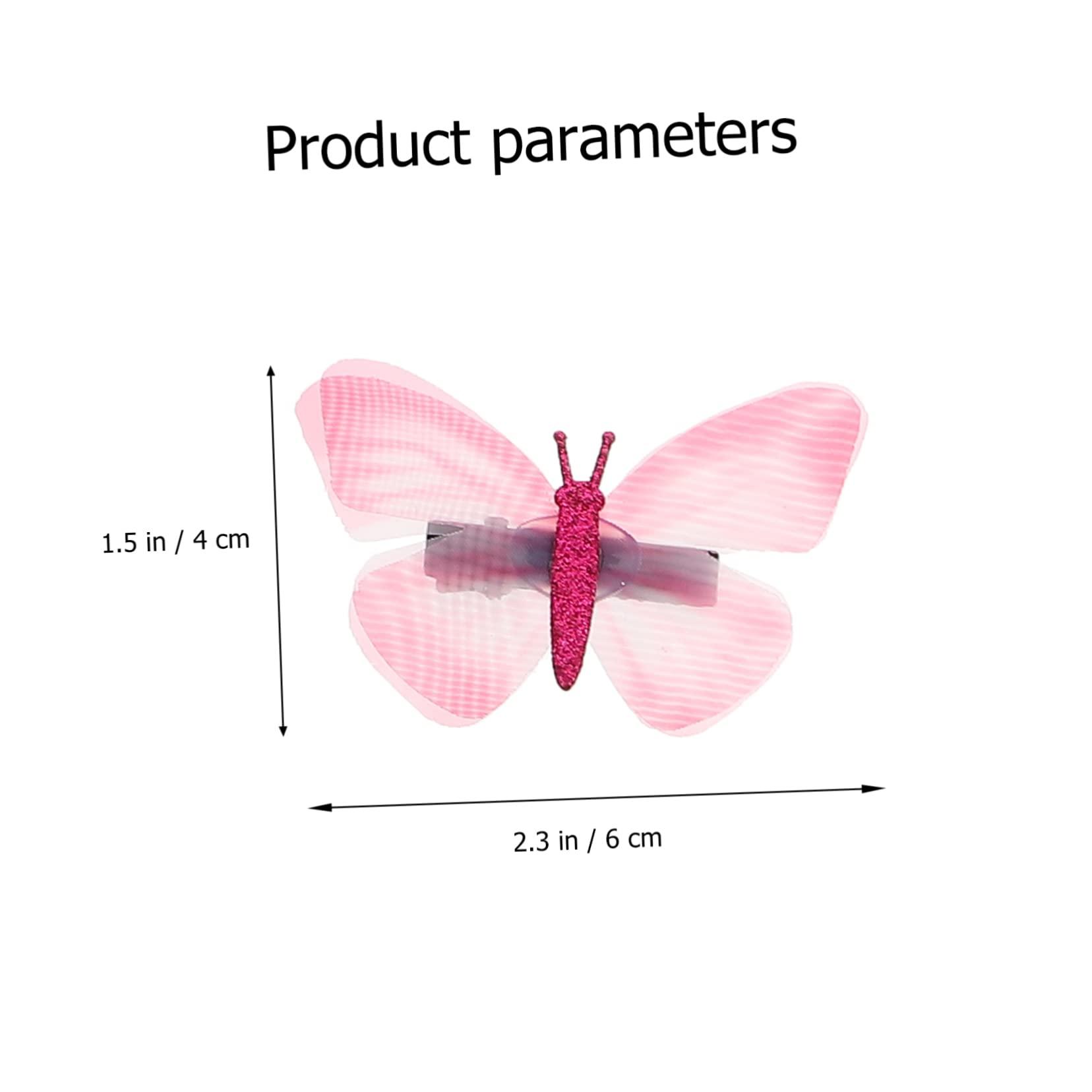 Beavorty Beavorty 12pcs butterfly hair clip girls bobby xmas headband girls hair accessories butterfly hair barrettes butterfly barrettes butterfly clip bride butterfly net fabric flash