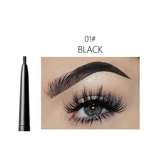 AMAKO 1.5mm ultra-fine eyebrow pencil automatic rotation eyebrow pencil,durable, sweat-proof and not easy to take off make-up, five colors available(01#Black)