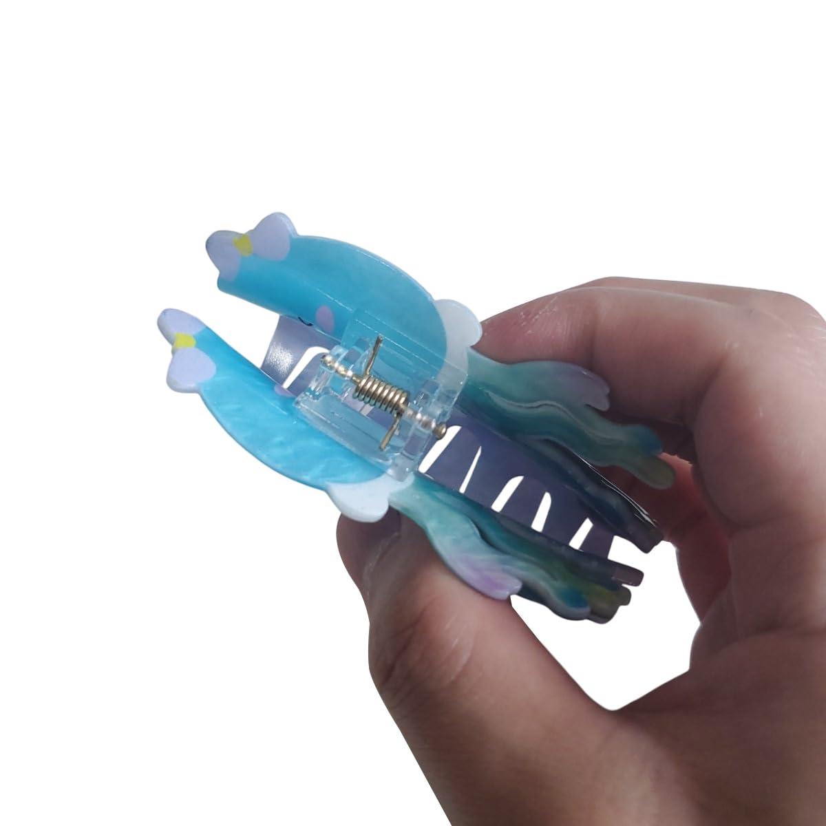 Clip Sugar Cartoon Jellyfish Hair Clip,Acrylic Hair Clip,Small Claw Clip for Women, 1 Count (Pack of 1)