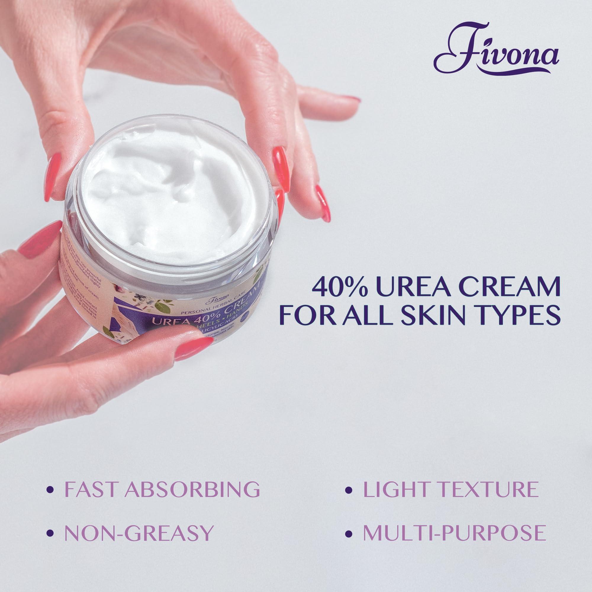 FIVONA FIVONA 40% Urea Cream with 2% Salicylic Acid - Foot Cream with Tea Tree and Lavender Extracts Foot Lotion for Dry Cracked Heels, Dead Skin & Callus Remover, Feet Moisturizer Repair Cream