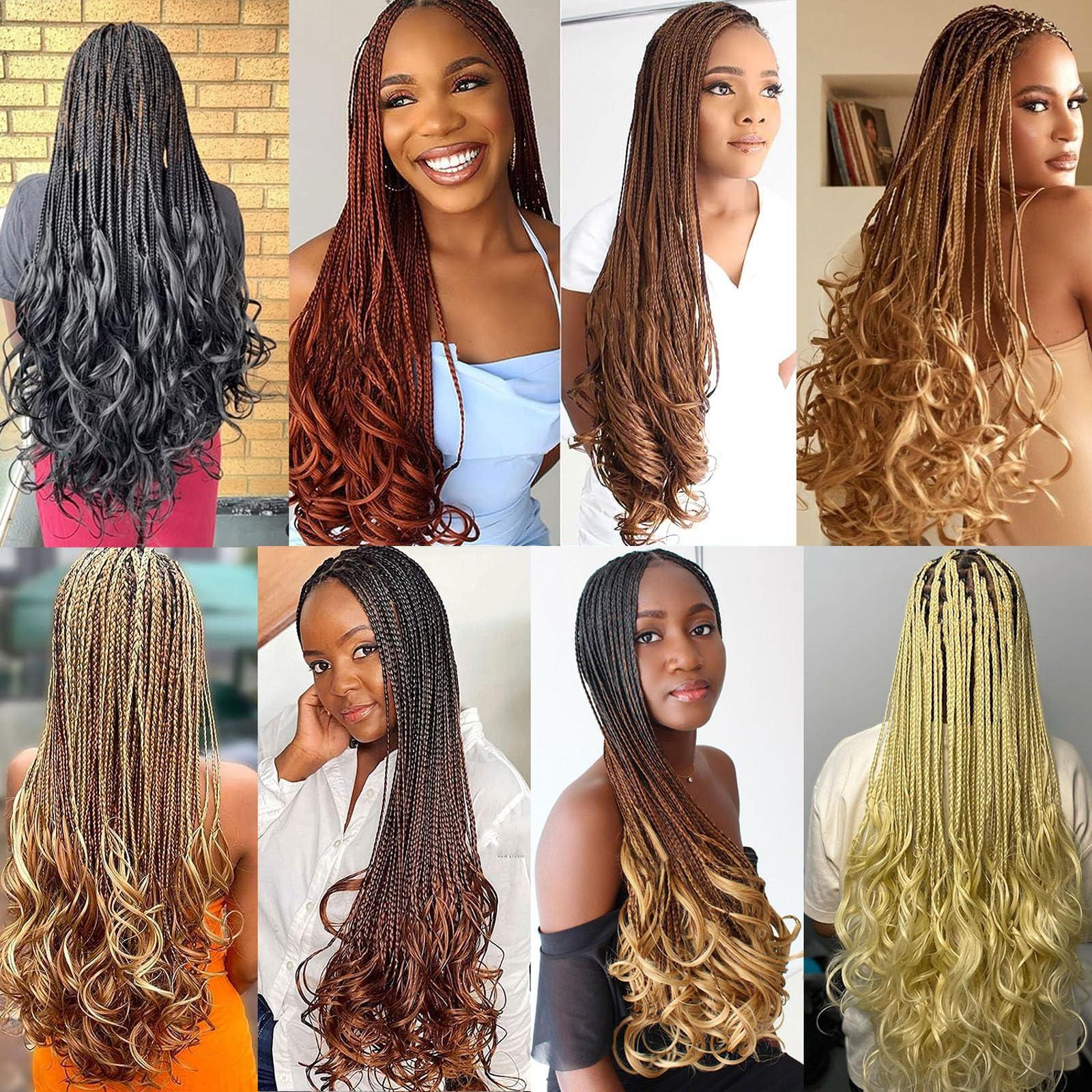 XTREND Xtrend 30 Inch French Bouncy Curly Braiding Hair 8 Packs Pre Stretched Loose Wave Bouncy Braiding Hair For Spanish Women Curly Braiding Hair Synthetic Crochet Braids Hair Extensions30 Inch,T30#