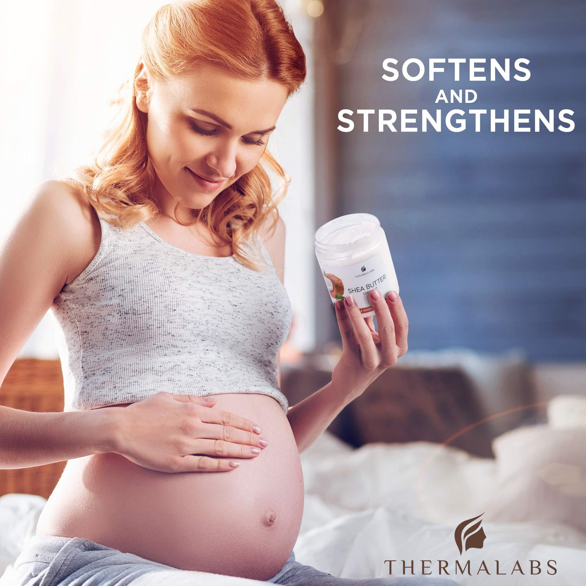 Thermalabs Shea Butter Organic Coconut Oil Cream for Face, Body & Hand. Stretch Marks & wrinkle Removal, Psoriasis & Eczema Treatment Lotion: Sheabutter Moisturizer Boost with Natural Ingredients. 500ml 17oz