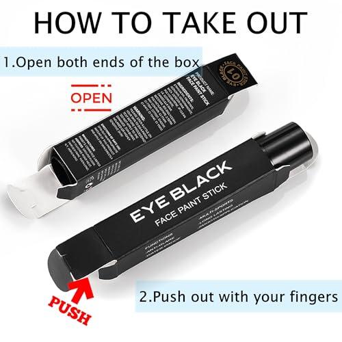 CCbeauty CCBeauty Blue Eye Black Stick for Multi Sports, Anti-Glare Eye Black For Baseball Football Softball Lacrosse, Water-Proof Eye Black Grease Paint For Athletes & fans