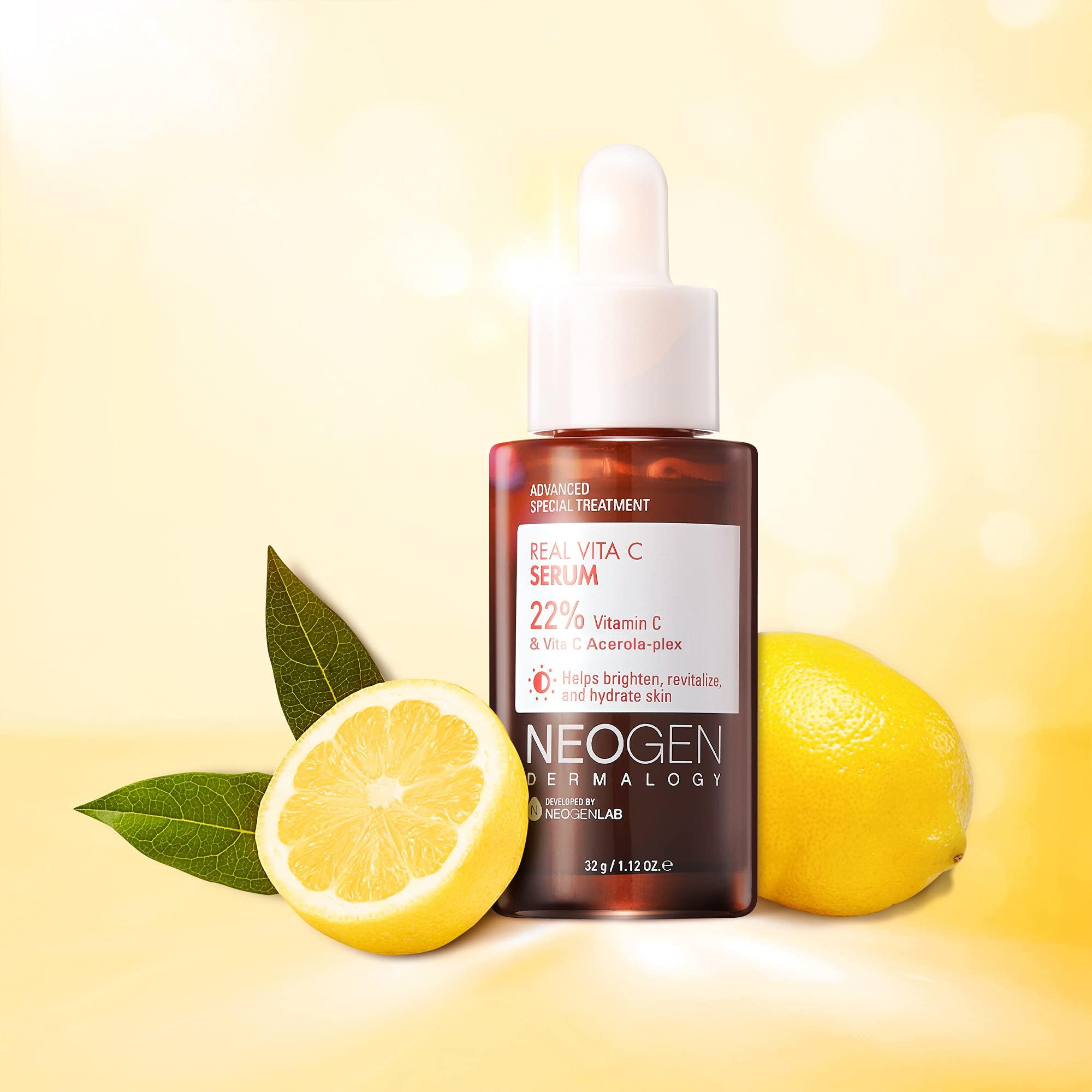 DERMALOGY by NEOGENLAB DERMALOGY by NEOGEN Real Vita C Serum, Hydrating Vitalizing Facial Serum with 22% Vitamin C, Even Skin Tone, Dark Spot Serum, Korean Skin Care (32g/ 1.12 oz)