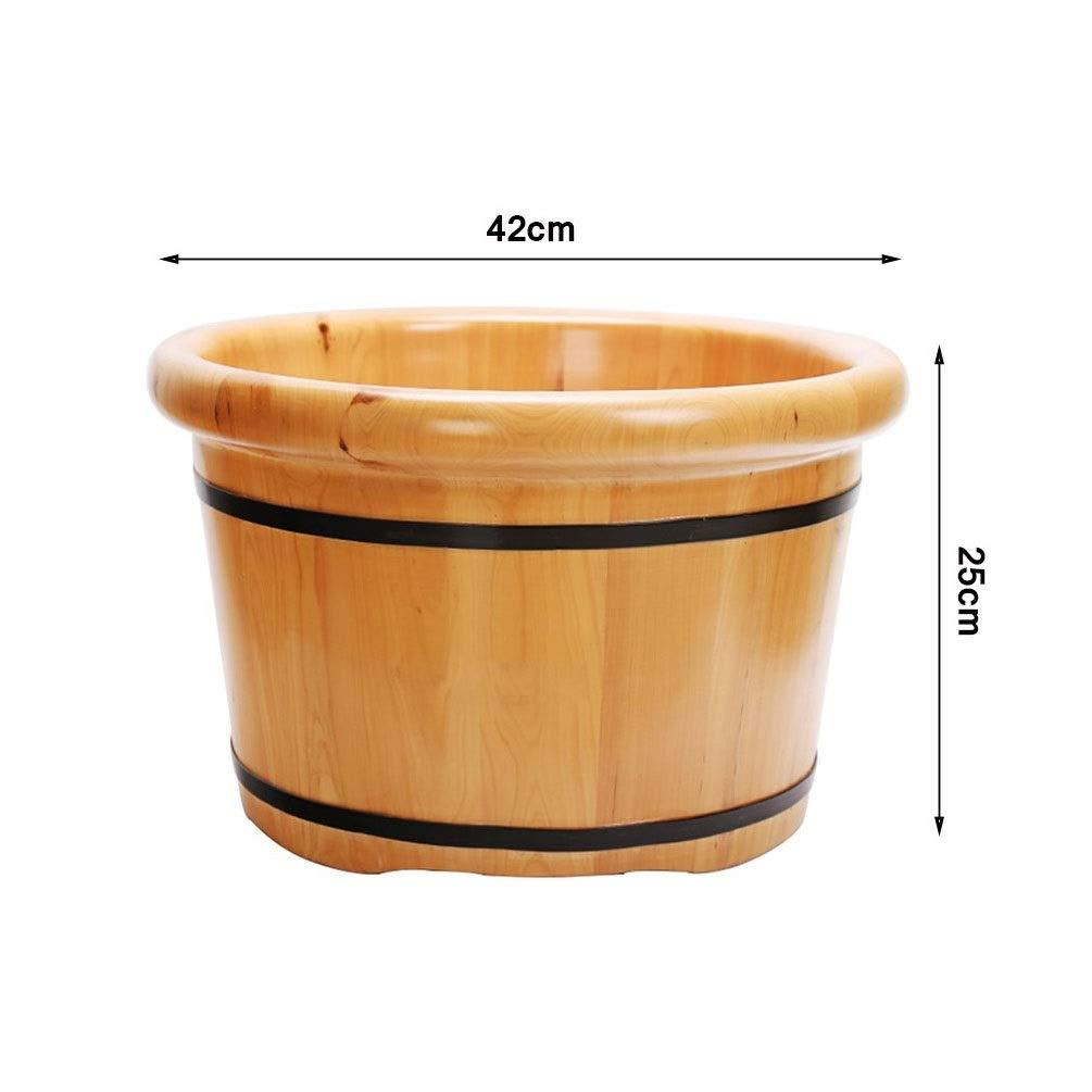 LOBUNS Foot Spas for Home Use Relax Pedicure Foot Bath,Foot and Leg Spa for Adults,Foot Massage Spa for Home,Sauna Wooden Bucket (Size : A)