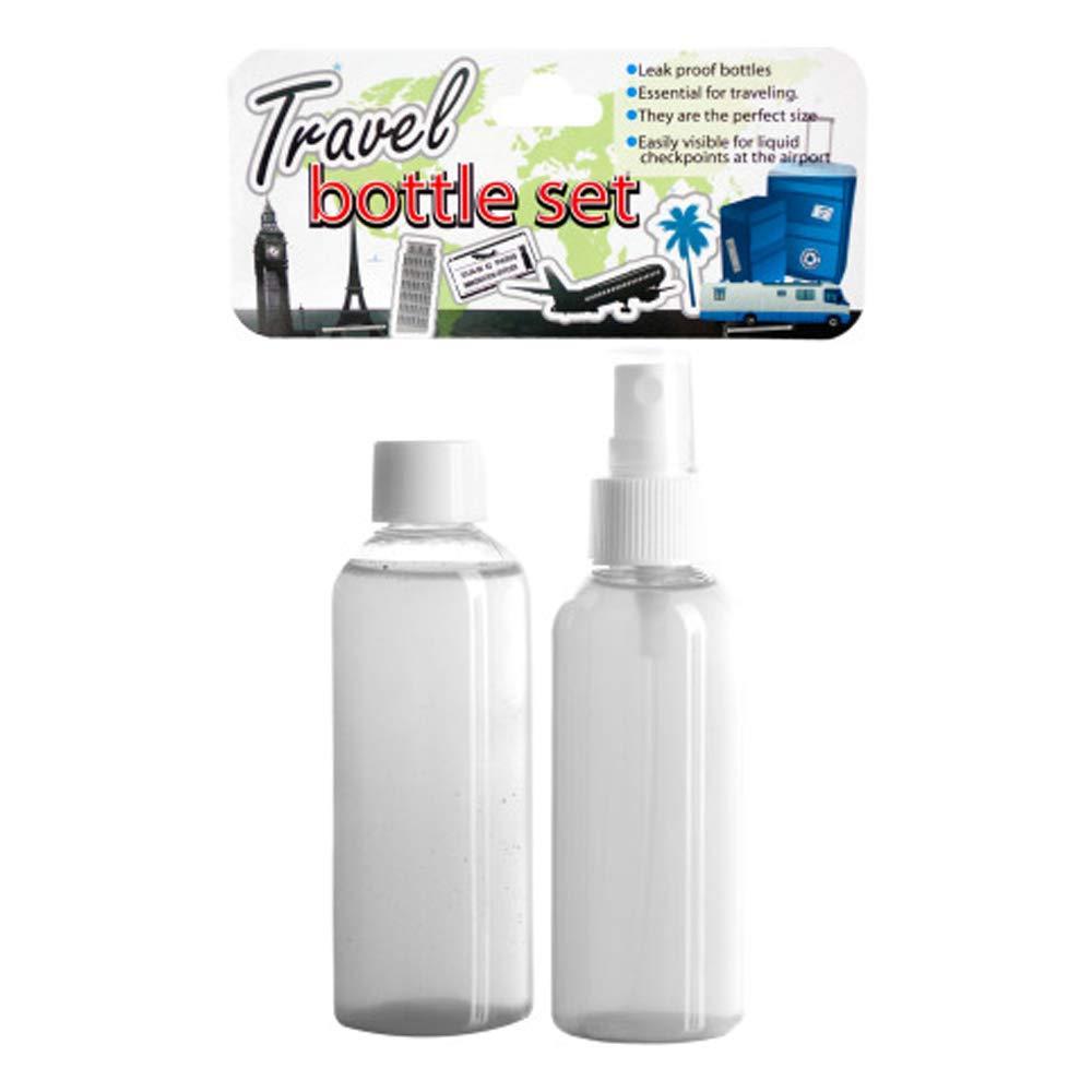 AllTopBargains AllTopBargains 4PC Clear Empty Plastic Bottles 100ml Spray Dispensing Cap Travel Refillable TSA