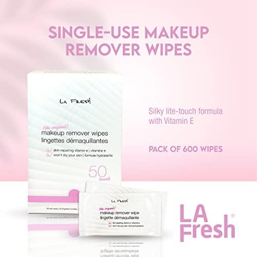 La Fresh La Fresh Makeup Remover Cleansing Face Wipes Case of 600ct Facial Towelettes with Vitamin E for Waterproof Makeup