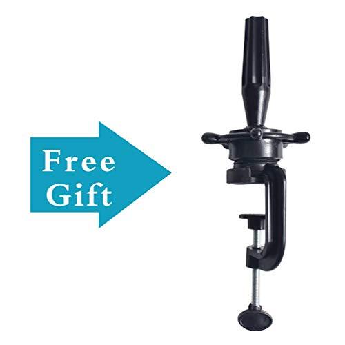 Ba Sha Mannequin Head African American with 100% Human Hair Cosmetology Afro Hair Manikin Head for Practice Styling Braiding with Free Clamp