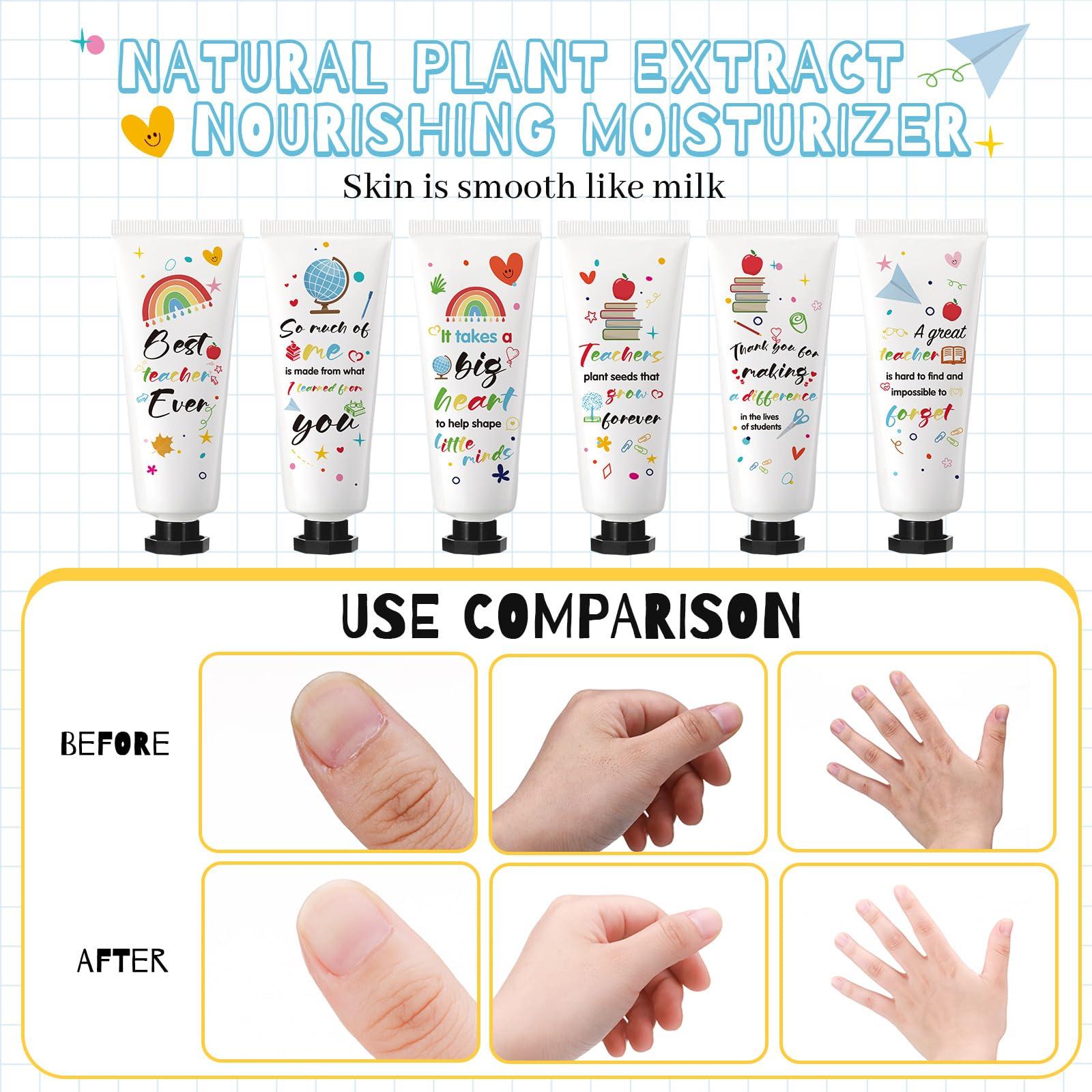 Dimsile Dimsile 24 Set Valentine\'s Day Gifts for Teacher Appreciation Hand Cream Moisturizing Hand Lotion Thank You Teacher Gifts Travel Size with Cards Organza Bags for Dry Cracked