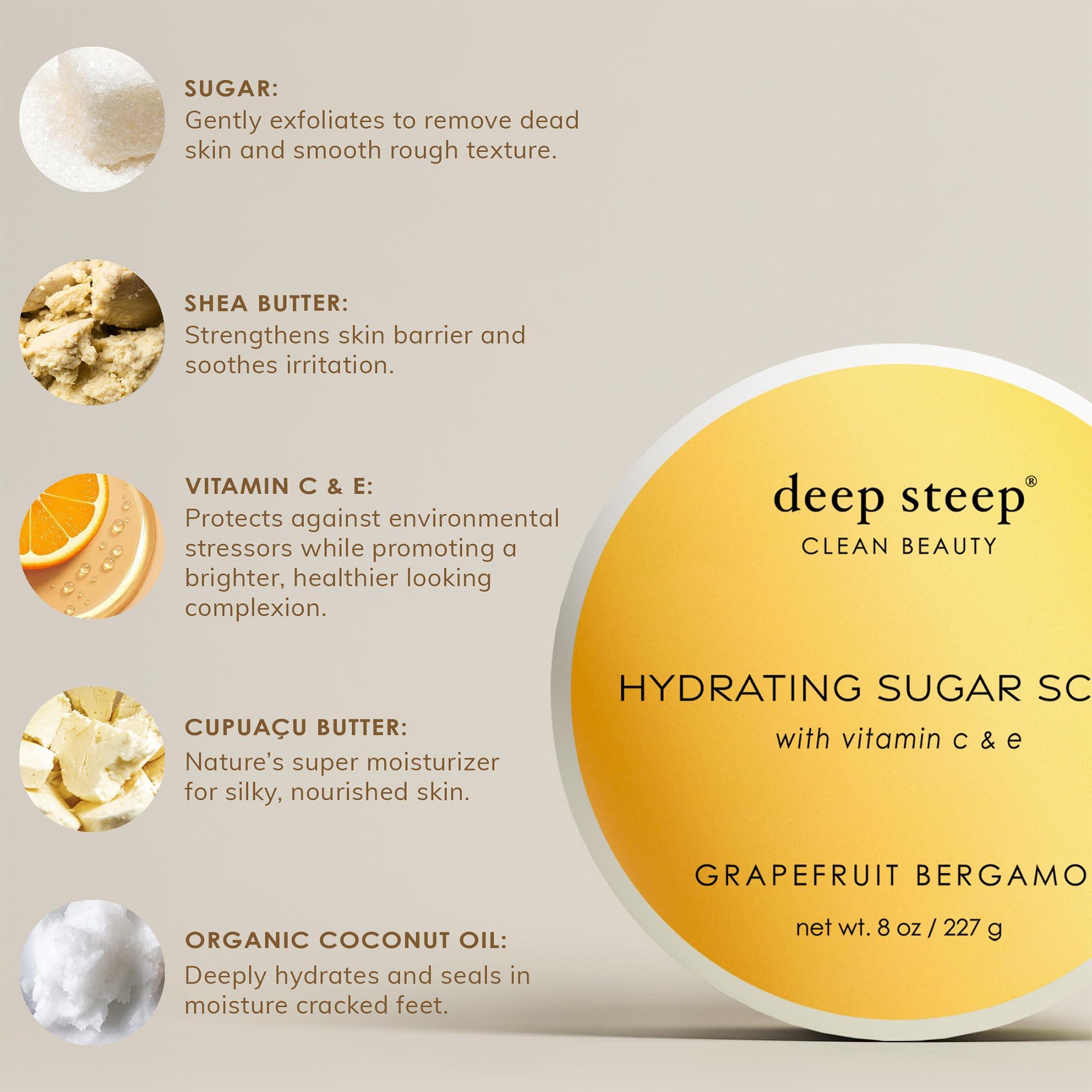 Deep Steep DEEP STEEP Brown Sugar Vanilla Sugar Scrub, 8 OZ