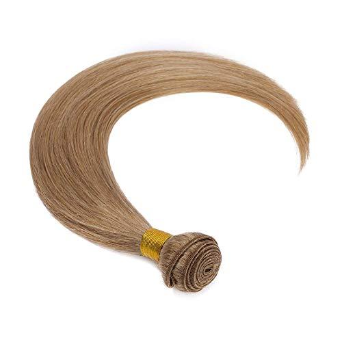 Benehair Benehair Human Hair Bundles 20 Inch Straight Bundles Human Hair 1 Bundle Brazilian Hair Bundles Dark Blonde 100% Unprocessed Virgin Long Remy Weave Hair Extensions #27 100g