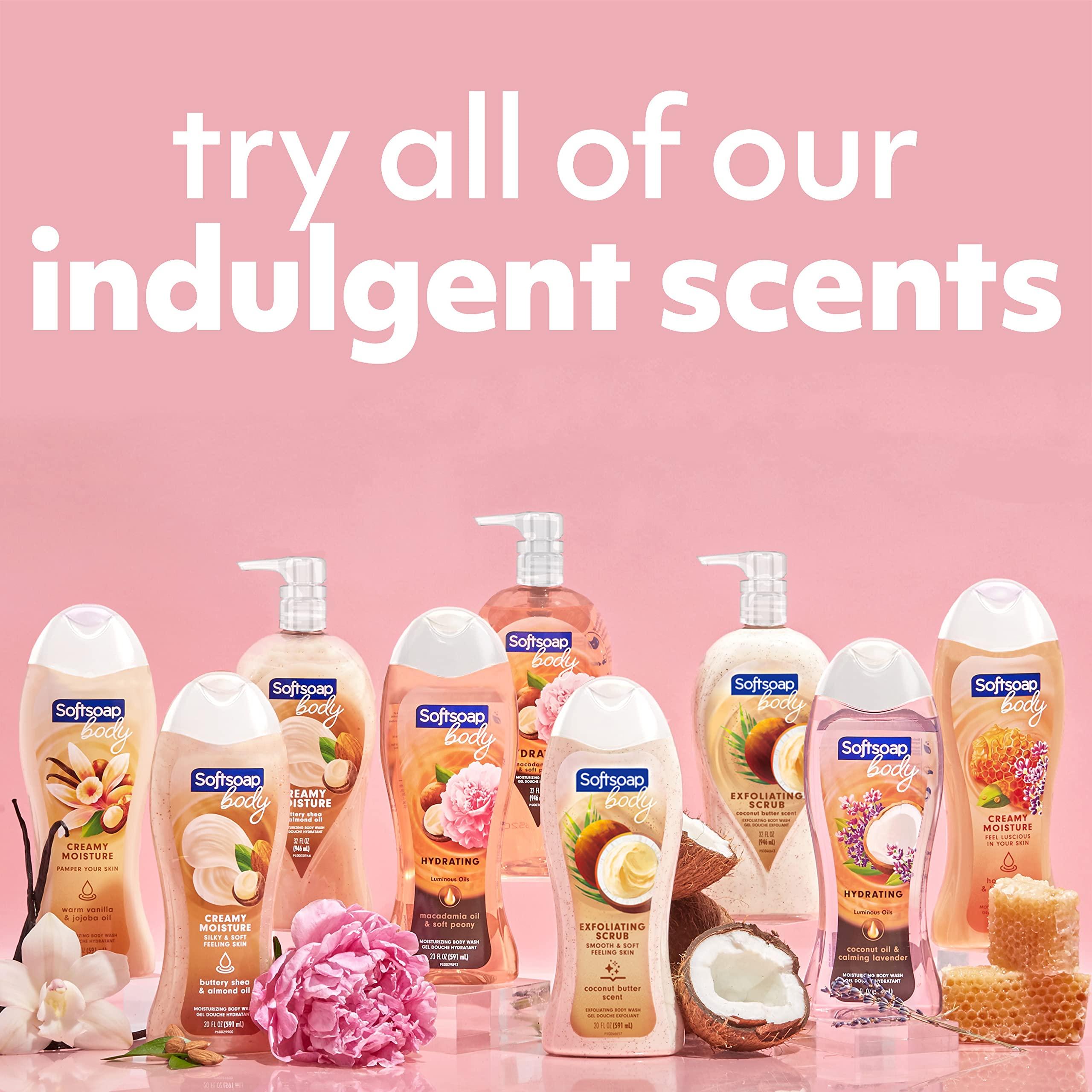 Softsoap Softsoap Body Wash Exfoliating Scrub, Coconut Butter Scent, 20 oz Bottle