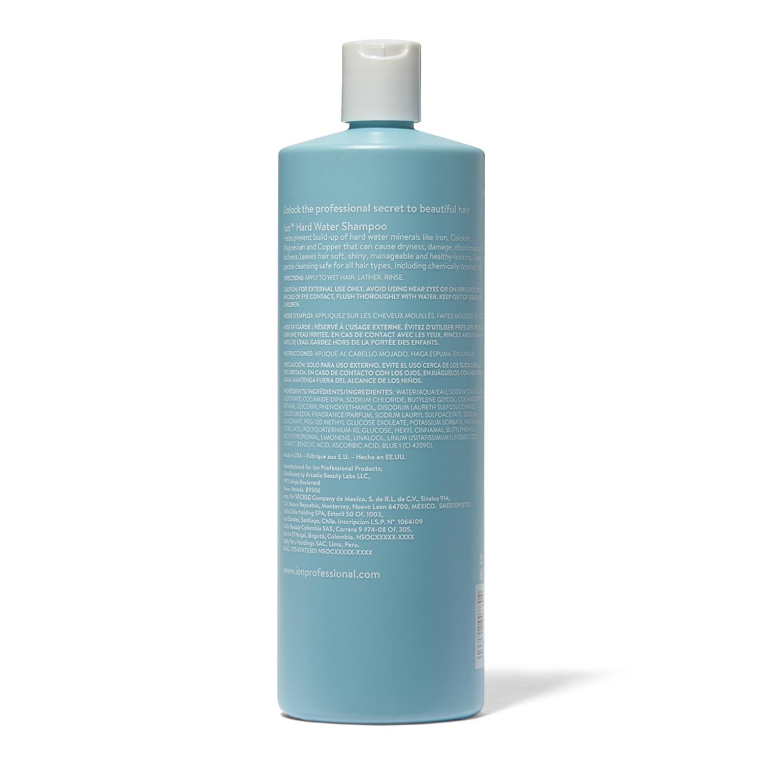 Ion ion Purifying Solutions Hard Water Shampoo, Gentle Cleansing For All Hair Types, Prevents Hard Water Buildup, 33.8 oz.