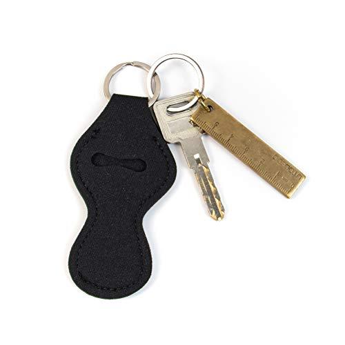 AUEAR AUEAR, Lip Balm Holder Key Ring Lanyard Lipstick ChapStick Key Chain Holders for Group of Coworkers (10 Pack, Black)